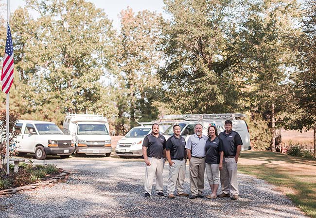 James White with his office staff members James White with his office staff members